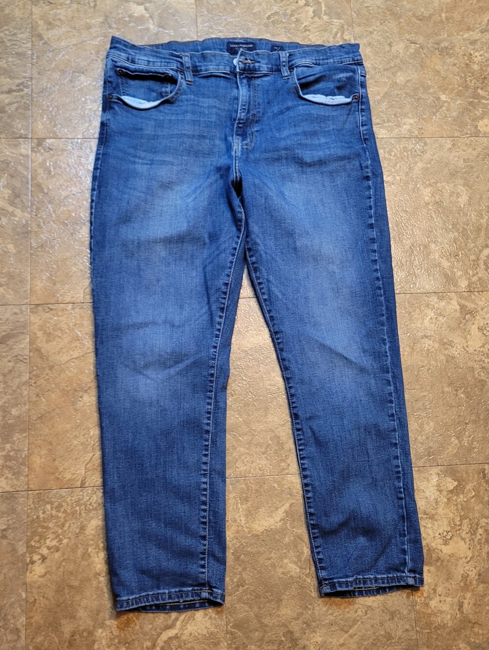 Lucky Brand 412 Athletic Slim Jeans Mens 38x30 *38x28* Blue Dark Wash Mid Rise